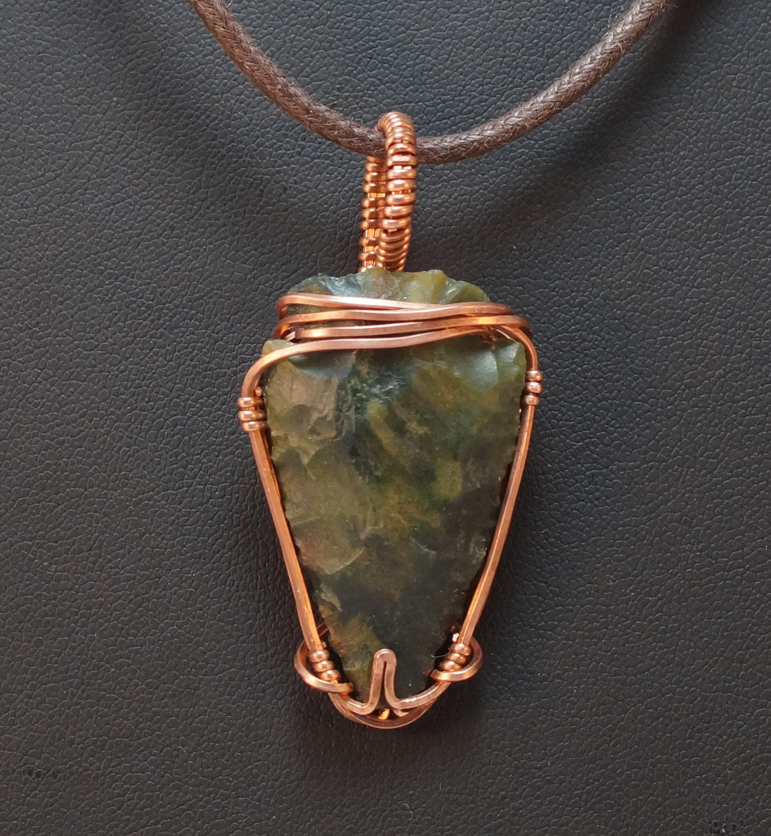 Arrowhead jasper in copper